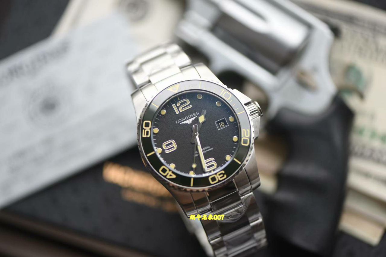  Video review  Longines Concas  replica  watch Submariner  dark green  ceramics  Bezel  / L187