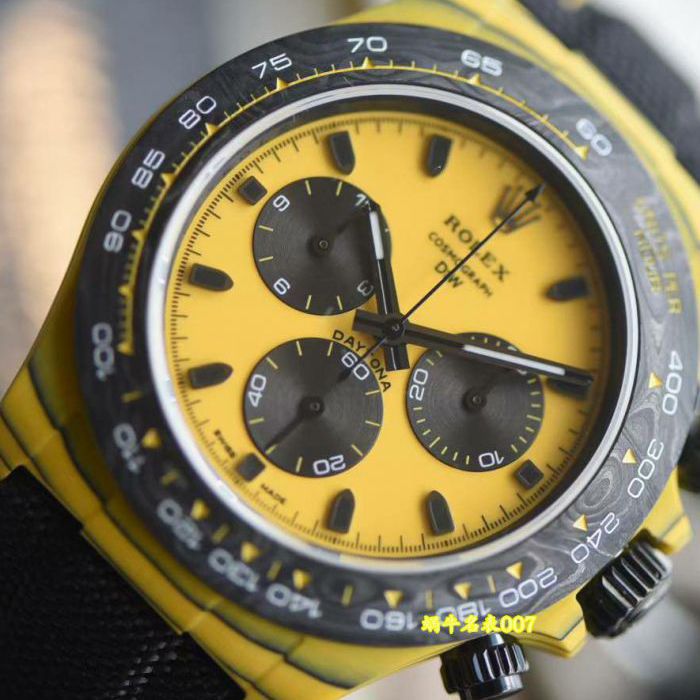  watch评测N Factory Diw  Customized version ROLEX  Daytona  Bumblebee  carbon fiber 壳 watches 