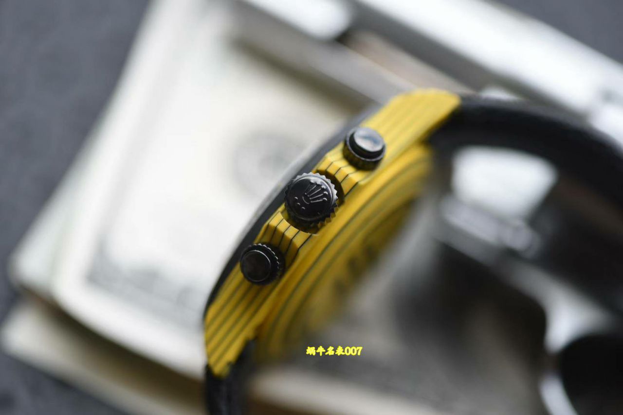  watch评测N Factory Diw  Customized version ROLEX  Daytona  Bumblebee  carbon fiber 壳 watches  / R1017