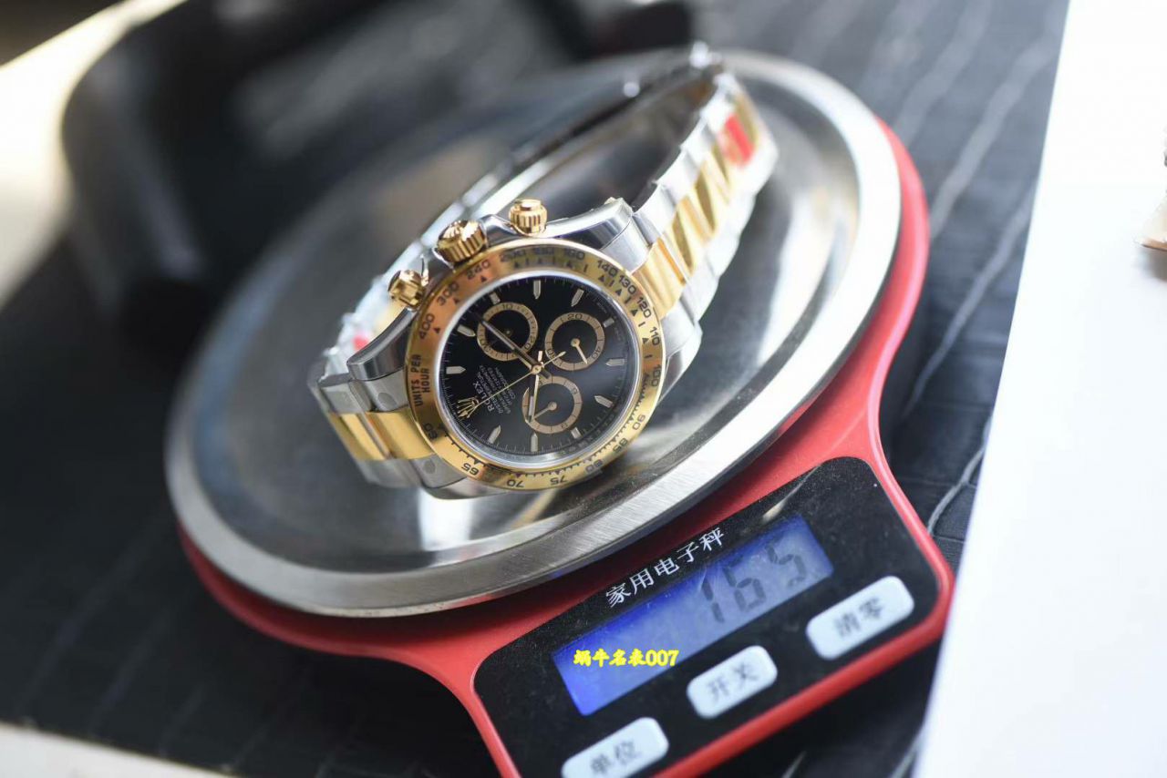  Video review VS Matching weight version 164g Rolex Daytona  replica m126503-0001，m126503-0003 watches  / R1009
