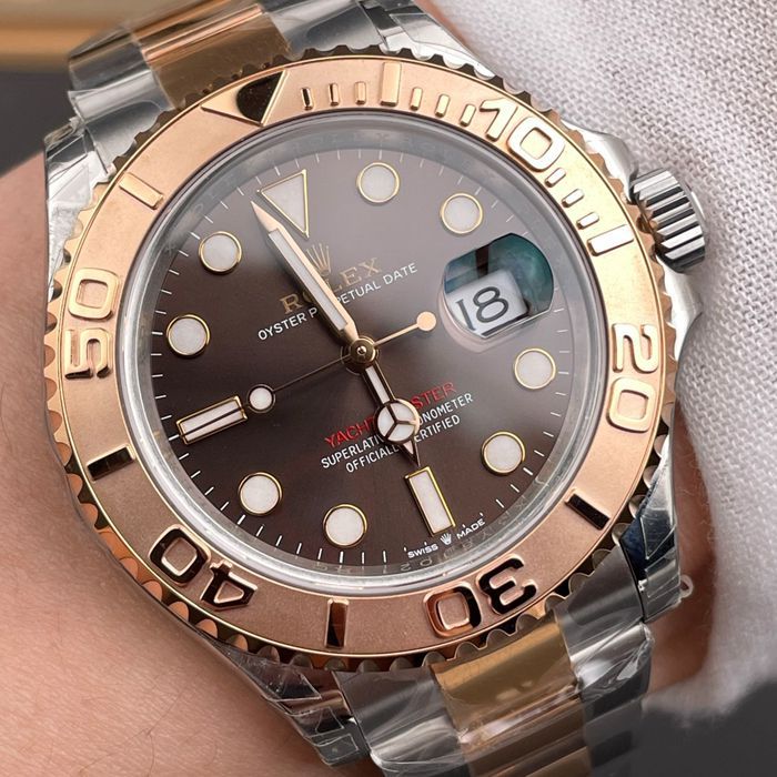 VS Factory  Rose Gold Yacht  chocolate  Dial Rolex Yacht-Master  series m126621-0001 watches 