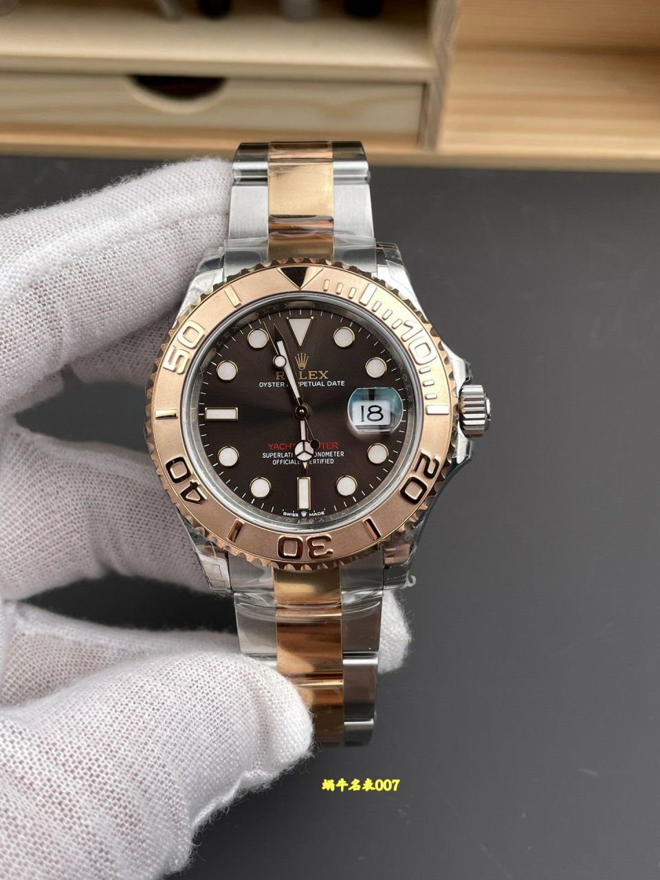 VS Factory  Rose Gold Yacht  chocolate  Dial Rolex Yacht-Master  series m126621-0001 watches  / R1021