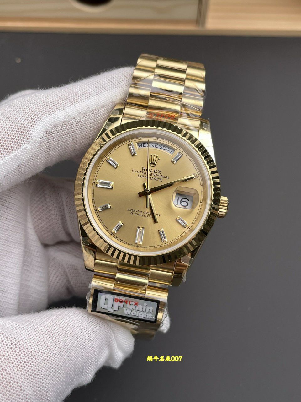 QF Factory  Matching weight version  Yellow rock sugar Rolex Day-Date  series m228238-0005 watches  / R1023