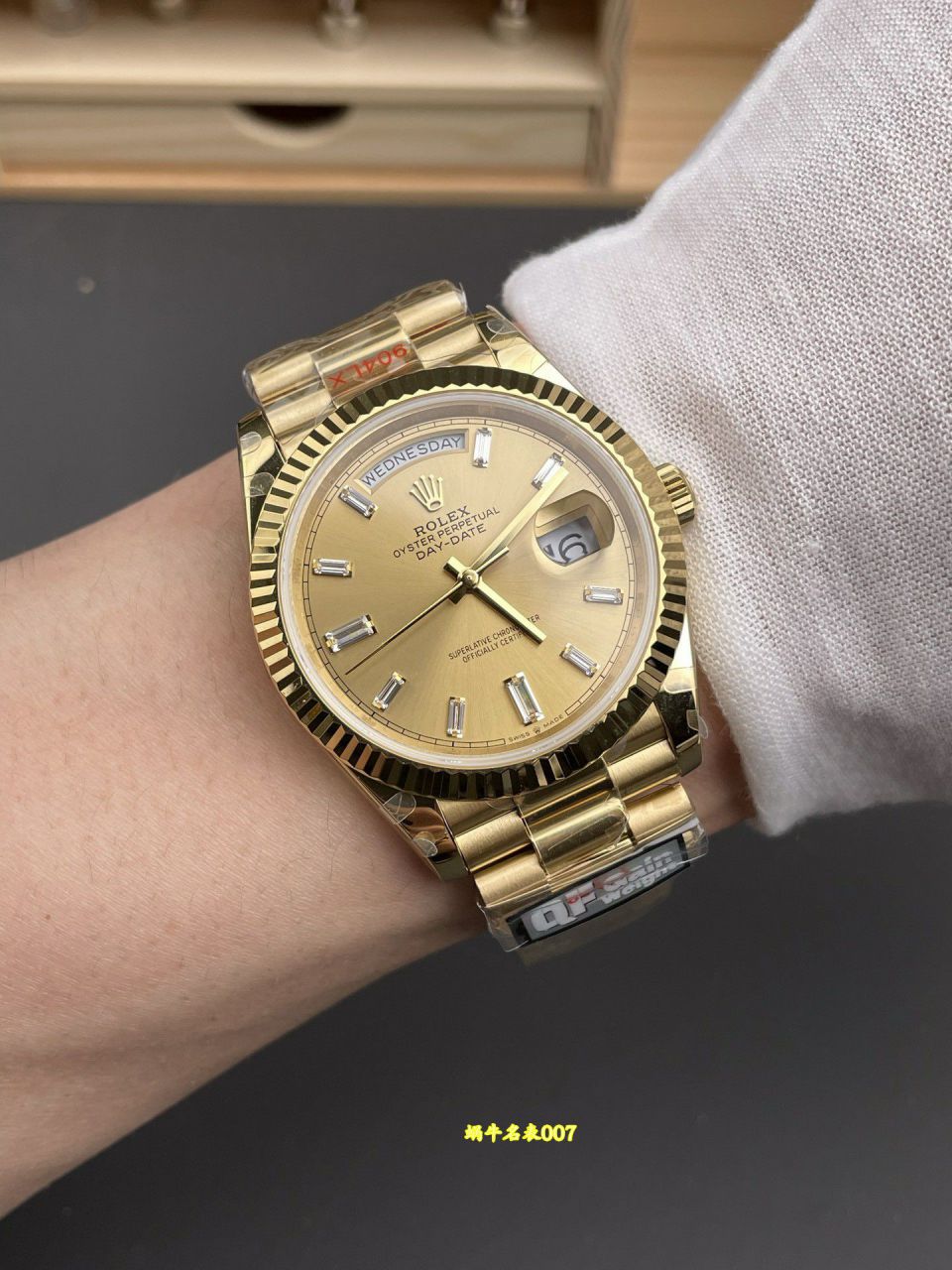 QF Factory  Matching weight version  Yellow rock sugar Rolex Day-Date  series m228238-0005 watches  / R1023