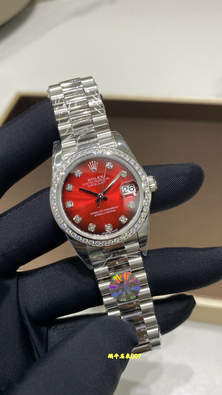 A+31mm Snake Year Limited Edition Gradient Red  Rolex Datejust  Women watch278289RBR-0028，278278-0049，M278288RBR-0041 / R1027