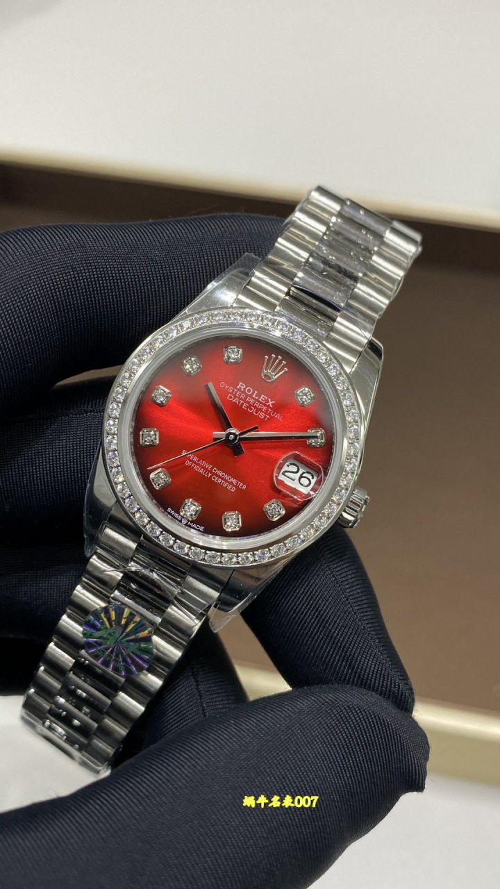 A+31mm Snake Year Limited Edition Gradient Red  Rolex Datejust  Women watch278289RBR-0028，278278-0049，M278288RBR-0041 / R1027