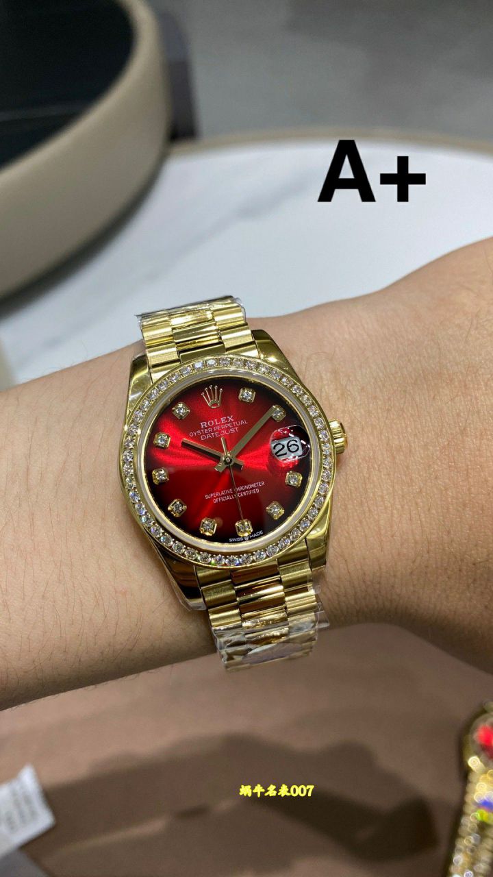 A+31mm Snake Year Limited Edition Gradient Red  Rolex Datejust  Women watch278289RBR-0028，278278-0049，M278288RBR-0041 / R1027