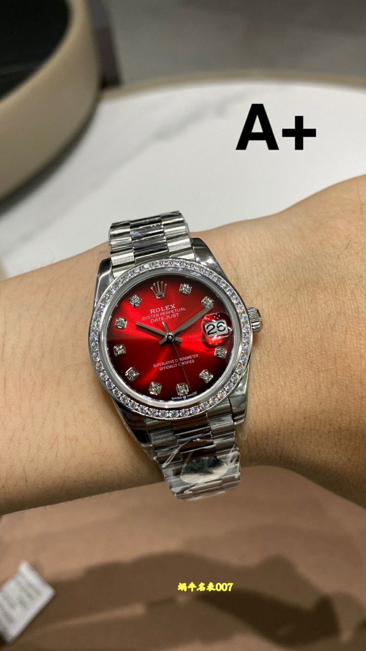 A+31mm Snake Year Limited Edition Gradient Red  Rolex Datejust  Women watch278289RBR-0028，278278-0049，M278288RBR-0041 / R1027
