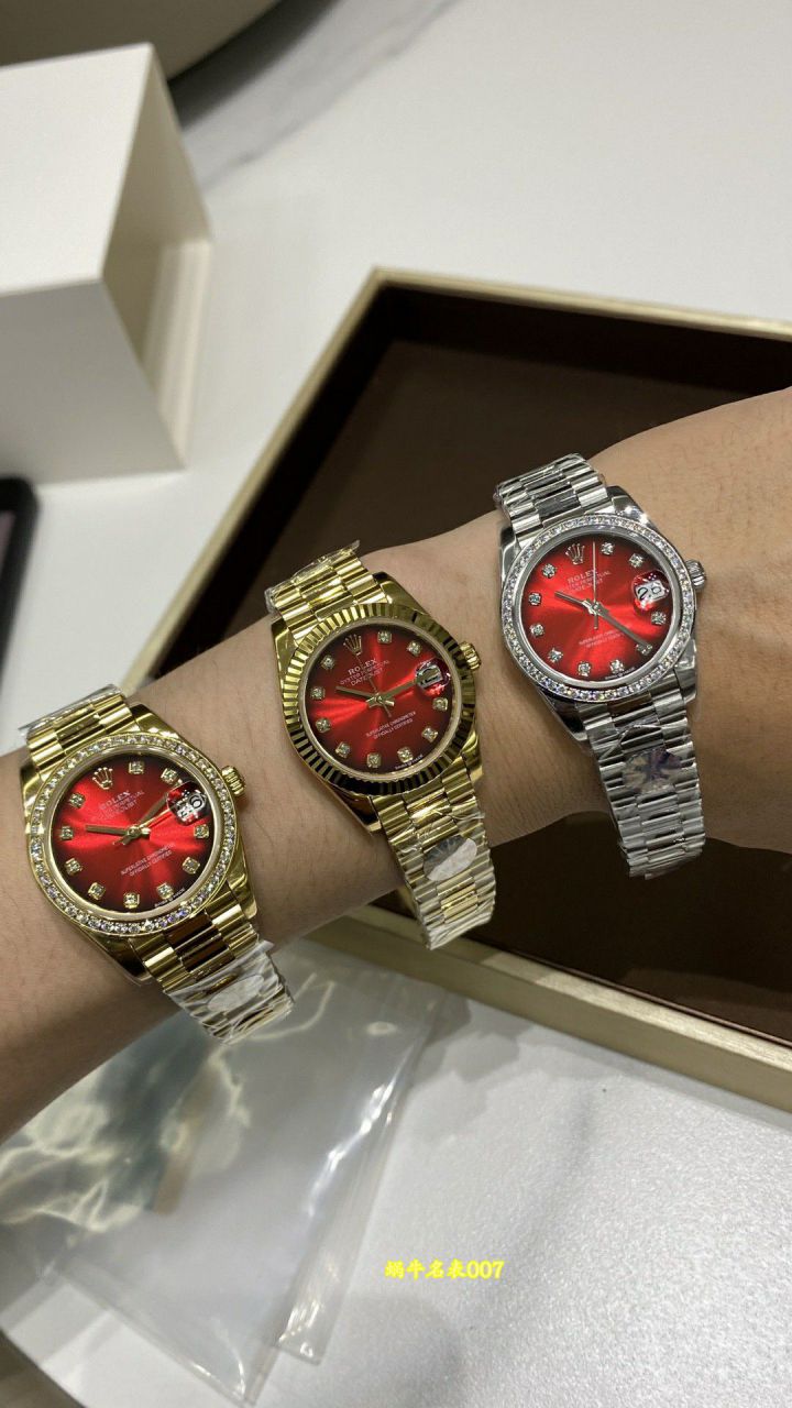 A+31mm Snake Year Limited Edition Gradient Red  Rolex Datejust  Women watch278289RBR-0028，278278-0049，M278288RBR-0041 / R1027