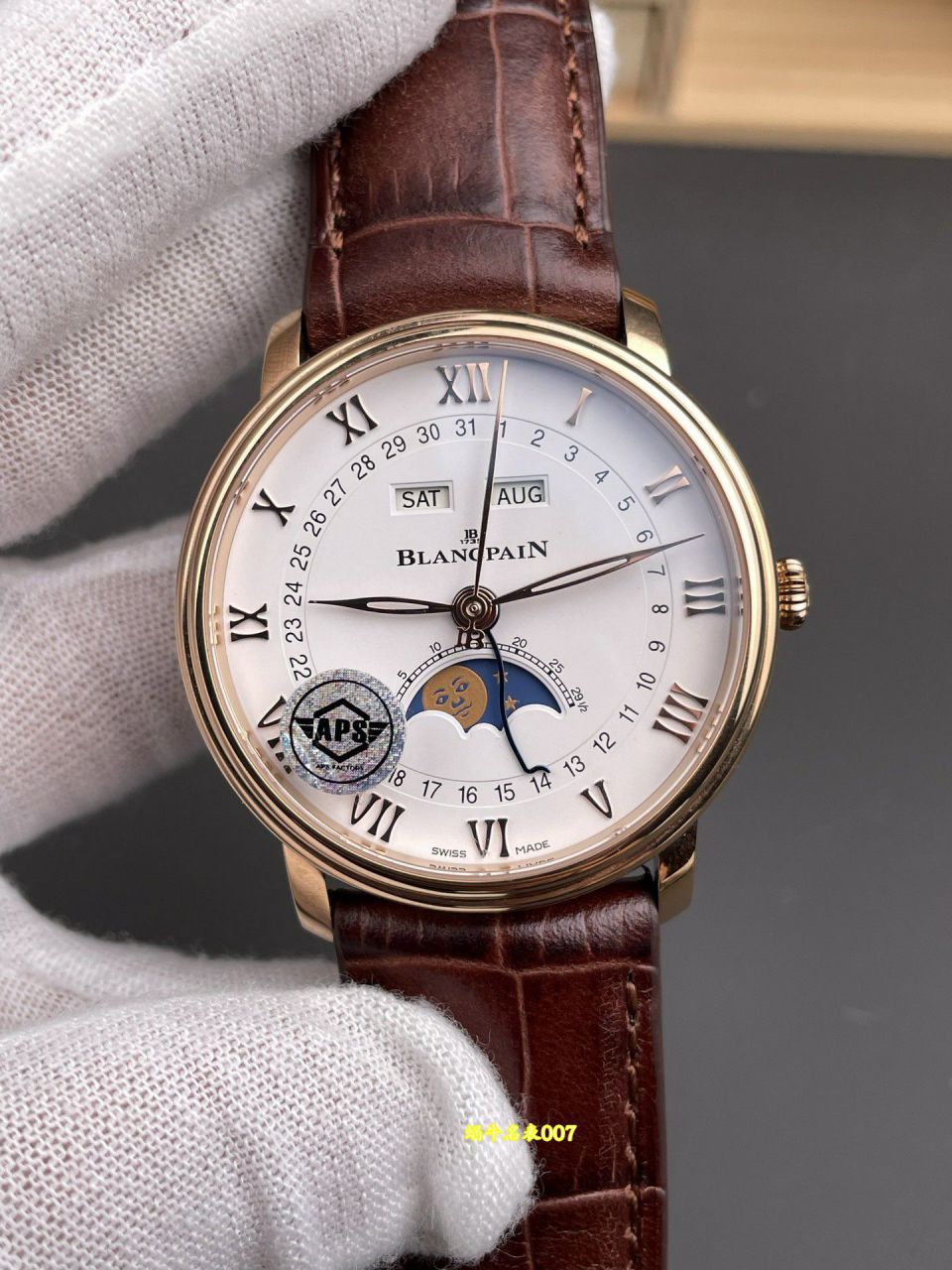 APS Factory  Blancpain classic series   real  Moon Phase 6654-1127-55B watches  / BP082