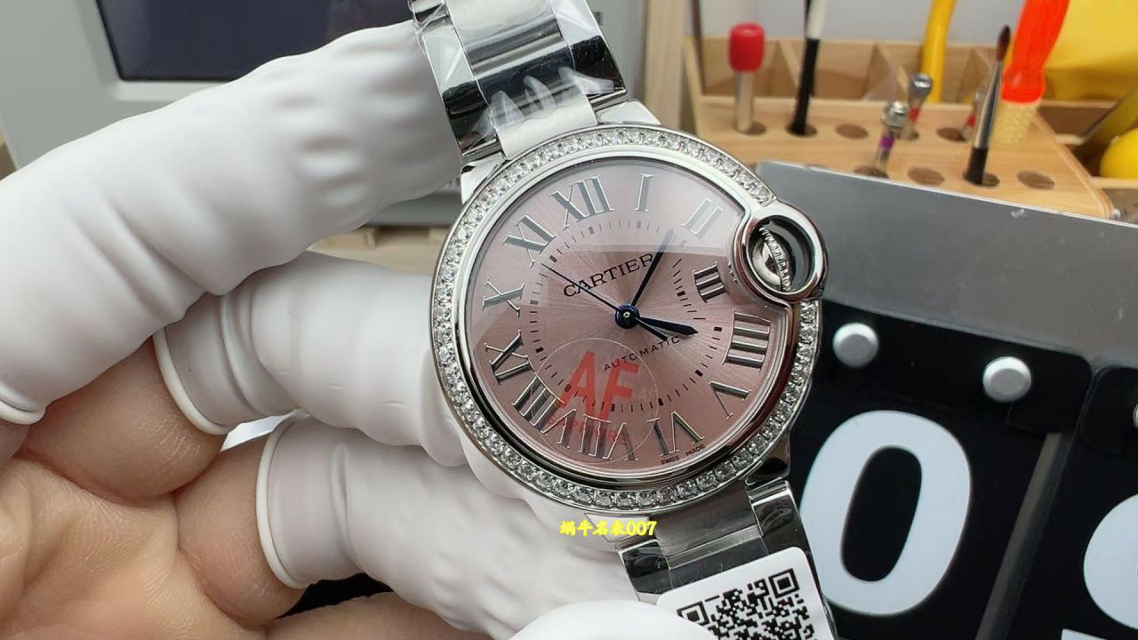 AF Factory Cartier blue balloons women  TOP replica  watch33  mm W4BB0037 watches  / K385