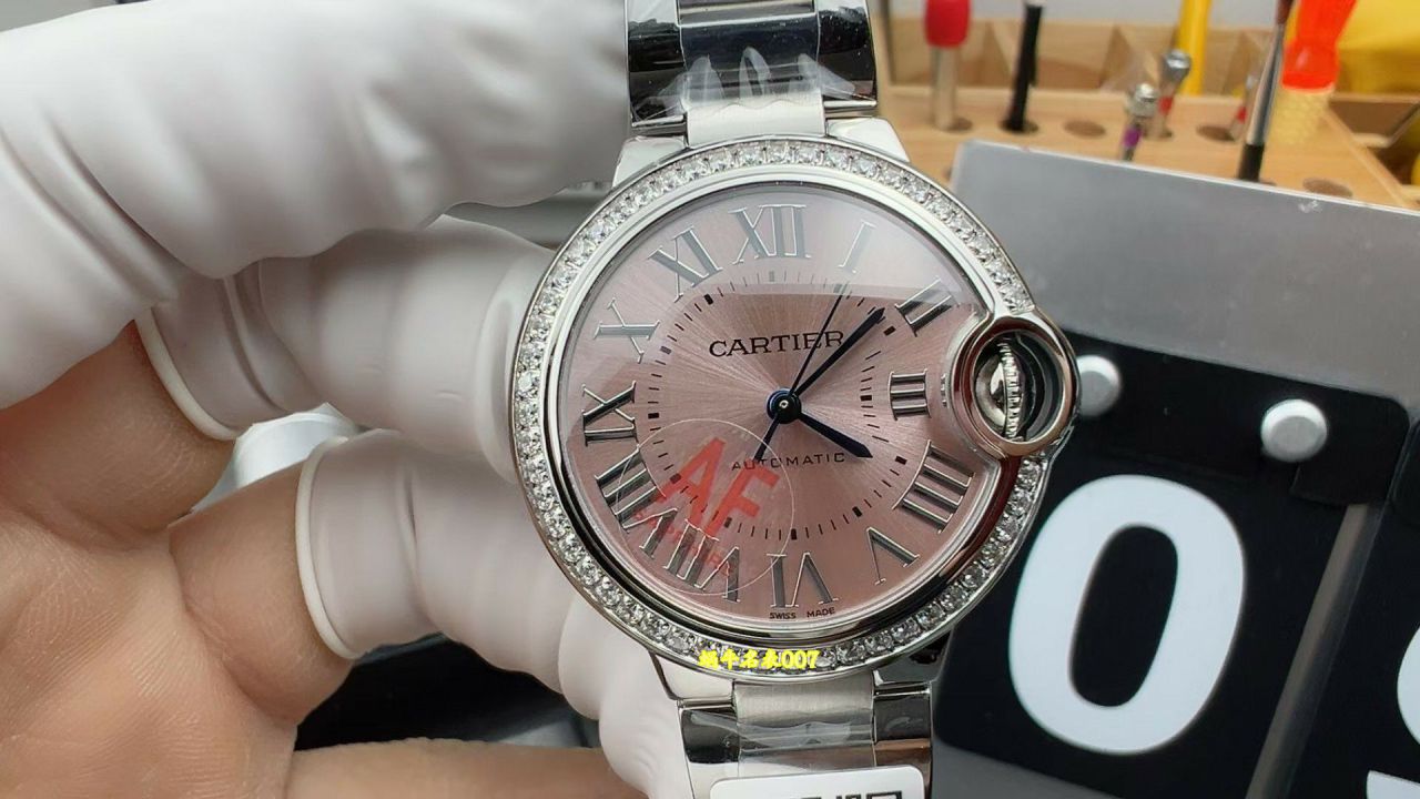 AF Factory Cartier blue balloons women  TOP replica  watch33  mm W4BB0037 watches  / K385