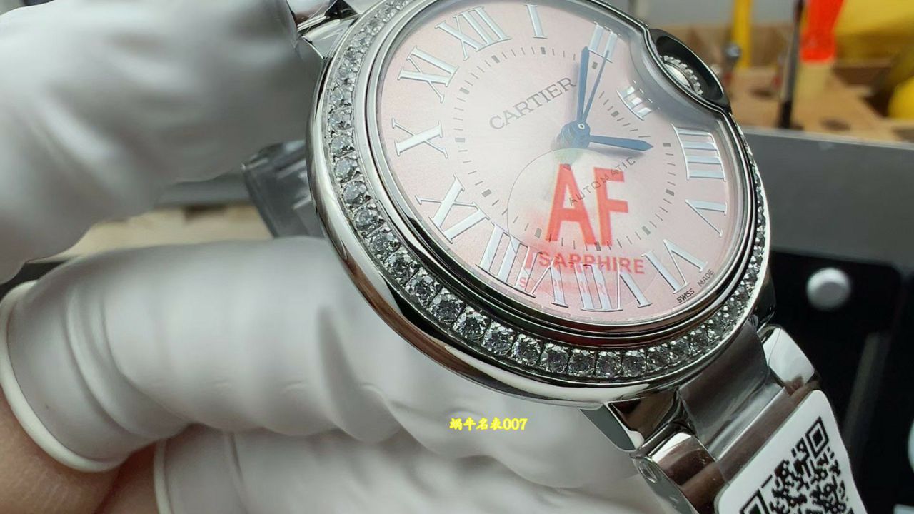 AF Factory Cartier blue balloons women  TOP replica  watch33  mm W4BB0037 watches  / K385