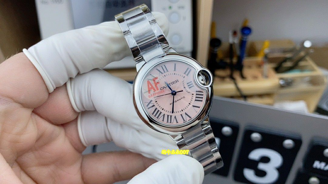  AF 33MM pink balloons Cartier blue balloons lady WSBB0046 watches  / k388