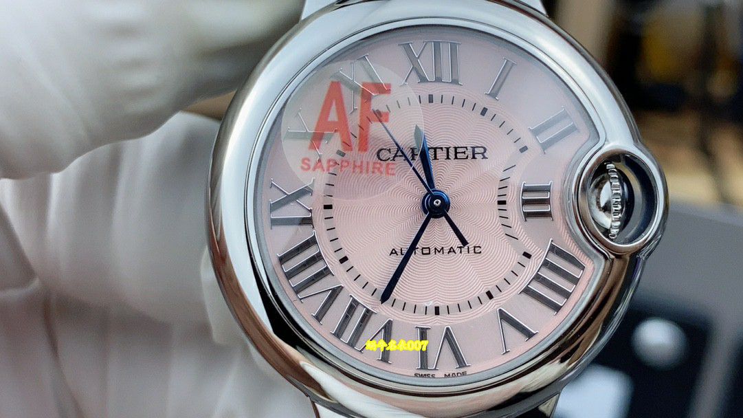  AF 33MM pink balloons Cartier blue balloons lady WSBB0046 watches  / k388