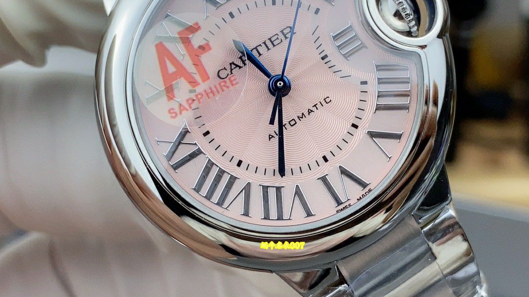  AF 33MM pink balloons Cartier blue balloons lady WSBB0046 watches  / k388