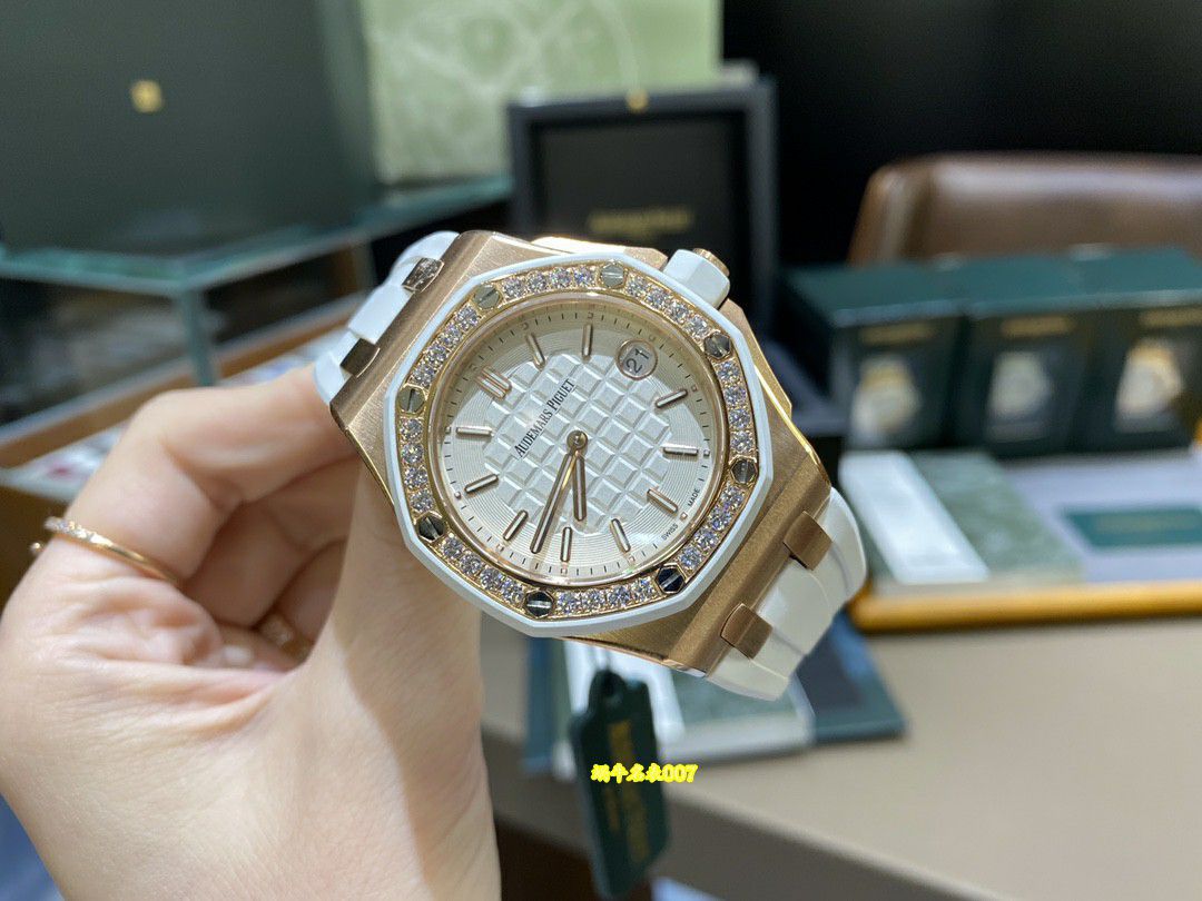  Ultra-high-end  Rare Original Quality   Real Diamond  Women watch Audemars Piguet Royal Oak  Offshore  replica 67540OK.ZZ.D010CA.01 watches  / AP367