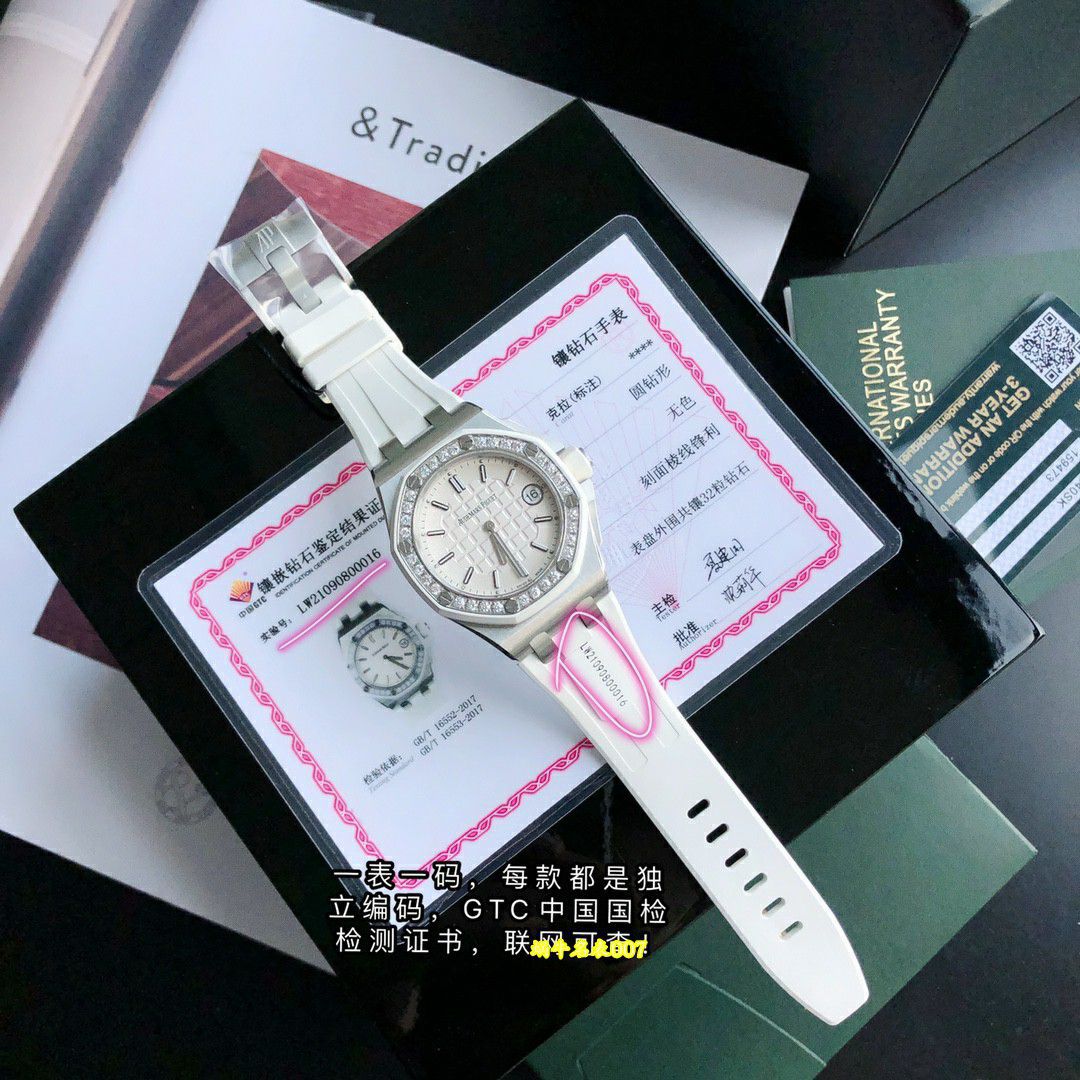  Ultra-high-end  Rare Original Quality   Real Diamond  Women watch Audemars Piguet Royal Oak  Offshore  replica 67540OK.ZZ.D010CA.01 watches  / AP367