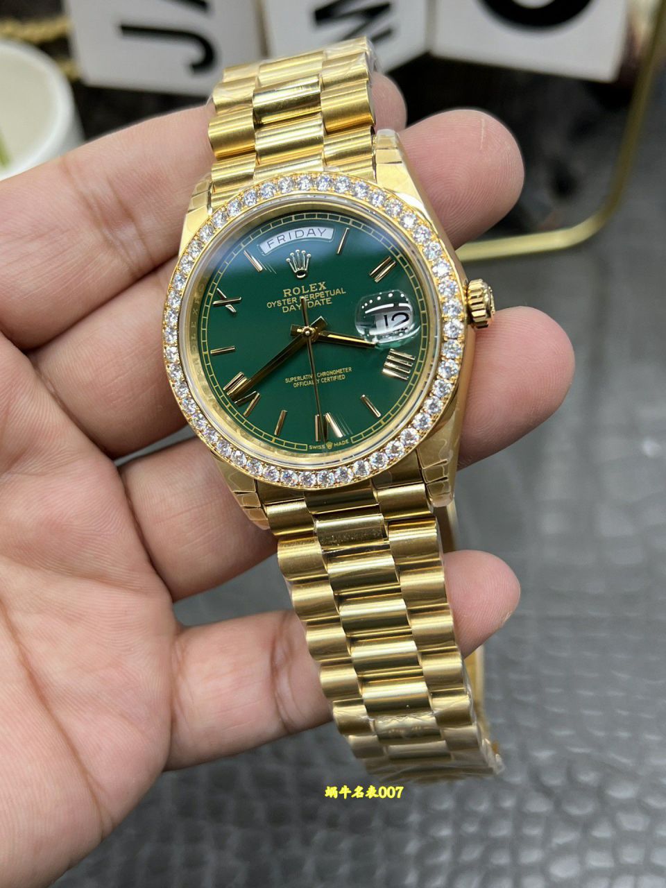 CBD Rolex Day-Date  Matching weight version  Moissanite m228348rbr-0045 watches  / R1032