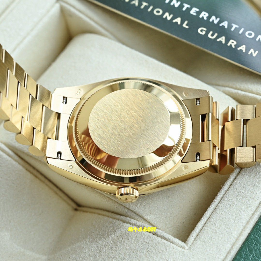  Video review  Ultra-high-end  Gold-plated Rolex Day-Date 绿松石m128238-0071 watches  / R1037