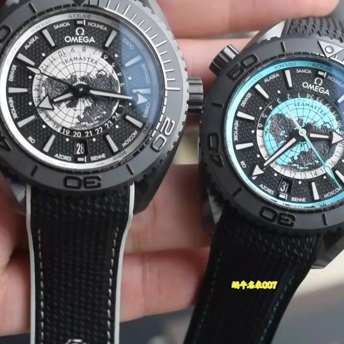  Video review VS Factory  Omega Seamaster World Time 600 meters 215.92.46.22.01.006和215.92.46.22.01.007 watches 