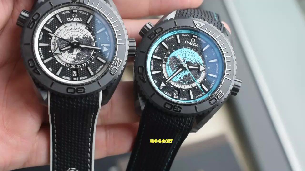  Video review VS Factory  Omega Seamaster World Time 600 meters 215.92.46.22.01.006和215.92.46.22.01.007 watches  / R836