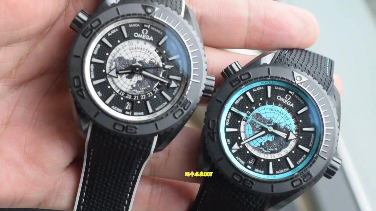  Video review VS Factory  Omega Seamaster World Time 600 meters 215.92.46.22.01.006和215.92.46.22.01.007 watches  / R836