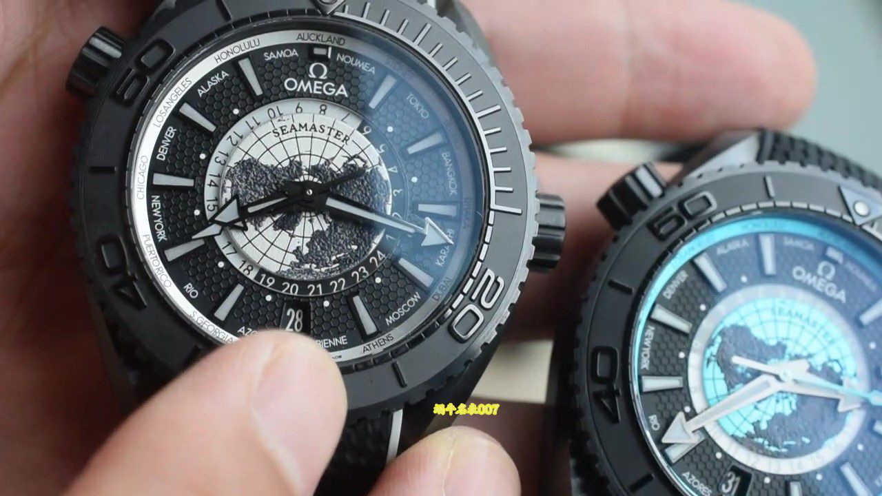  Video review VS Factory  Omega Seamaster World Time 600 meters 215.92.46.22.01.006和215.92.46.22.01.007 watches  / R836