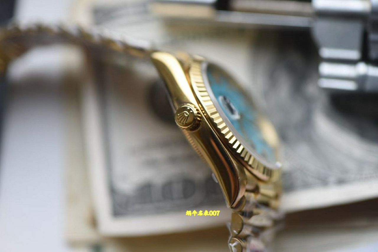 Video review  Ultra-high-end  Gold-plated Rolex Day-Date 绿松石m128238-0071 watches  / R1037