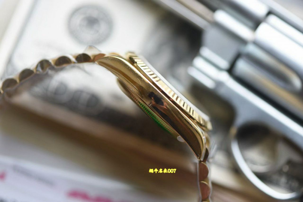  Video review  Ultra-high-end  Gold-plated Rolex Day-Date 绿松石m128238-0071 watches  / R1037