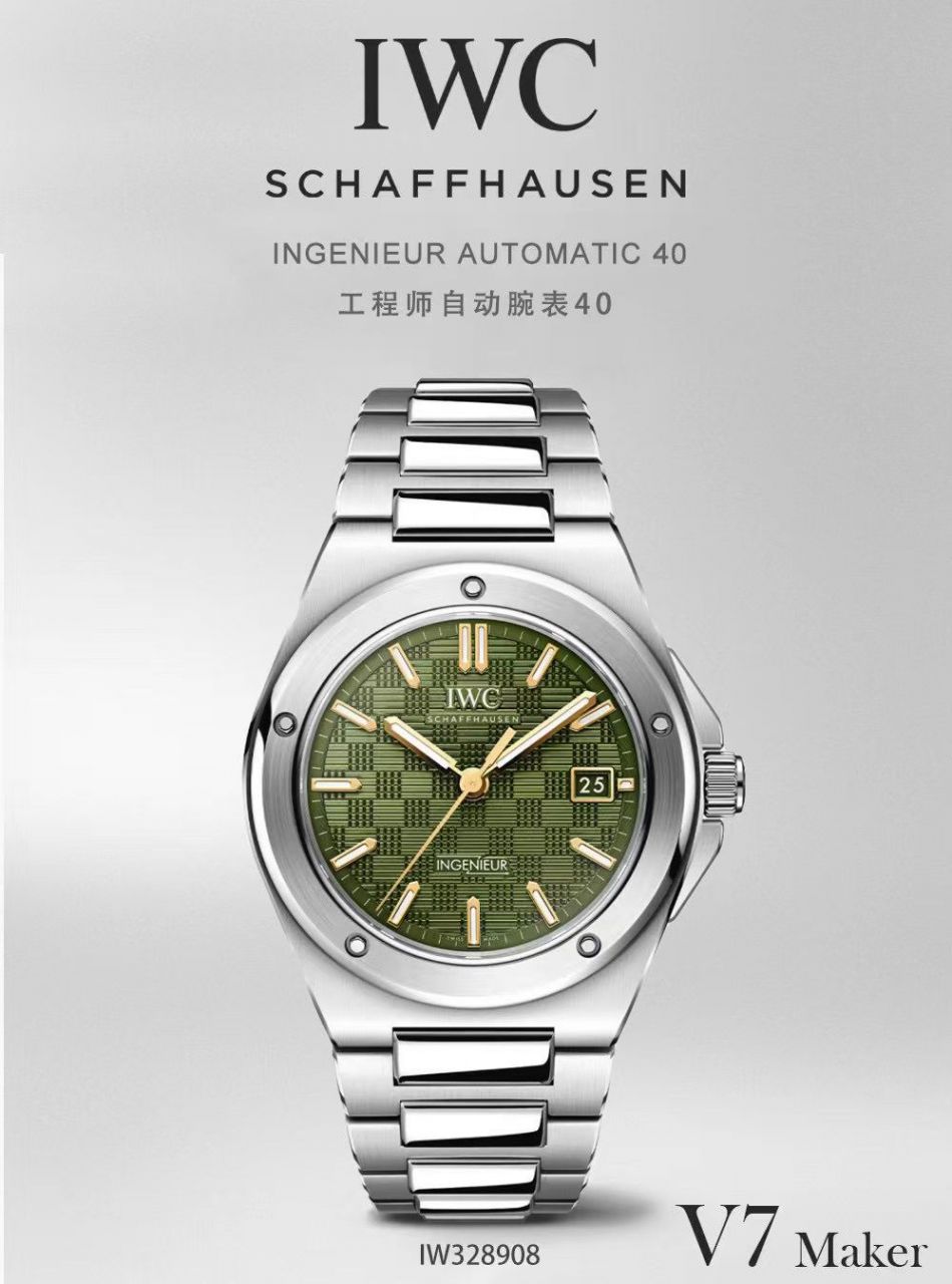  Video review V7 Factory   IWC Ingenieur  series  Green 金针IW328908 watches  / WG669