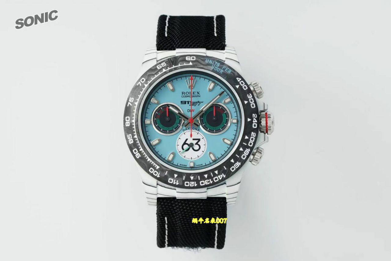 Sonic Factory Diw Co-branded with Porsche 911 S/T carbon fiber  Rolex Daytona  modified  watch / R1055