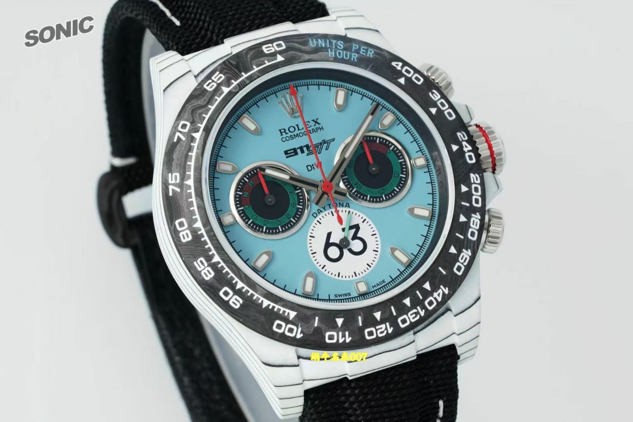 Sonic Factory Diw Co-branded with Porsche 911 S/T carbon fiber  Rolex Daytona  modified  watch / R1055