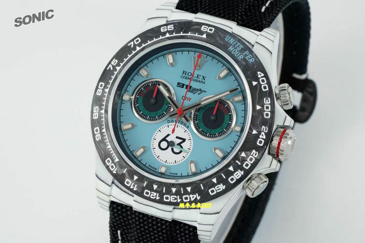 Sonic Factory Diw Co-branded with Porsche 911 S/T carbon fiber  Rolex Daytona  modified  watch / R1055