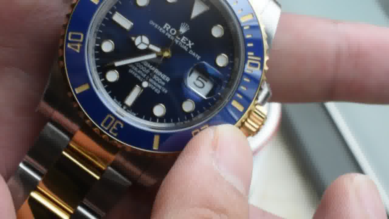 视频评测VS厂V2配重170克+劳力士潜航者型间金蓝水鬼顶级复刻m126613lb-0002腕表 /  