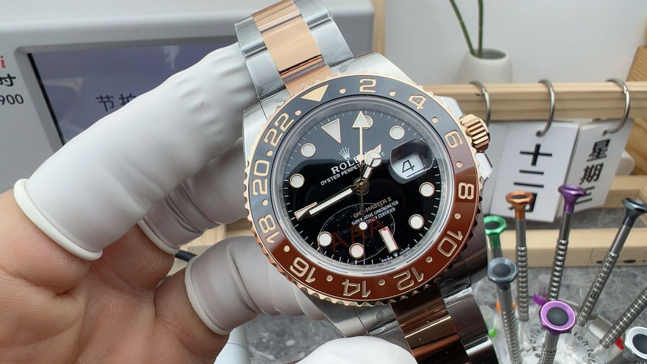 VS Rolex 配重沙士圈GMT格林尼治型II系列m126711chnr-0002腕表 /  