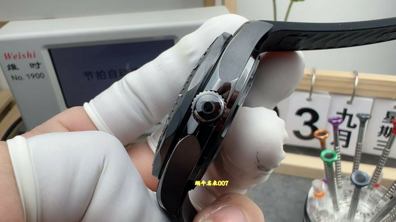 视频评测VS厂V4墨黑欧米茄海马复刻高仿手表210.92.44.20.01.003腕表 /  