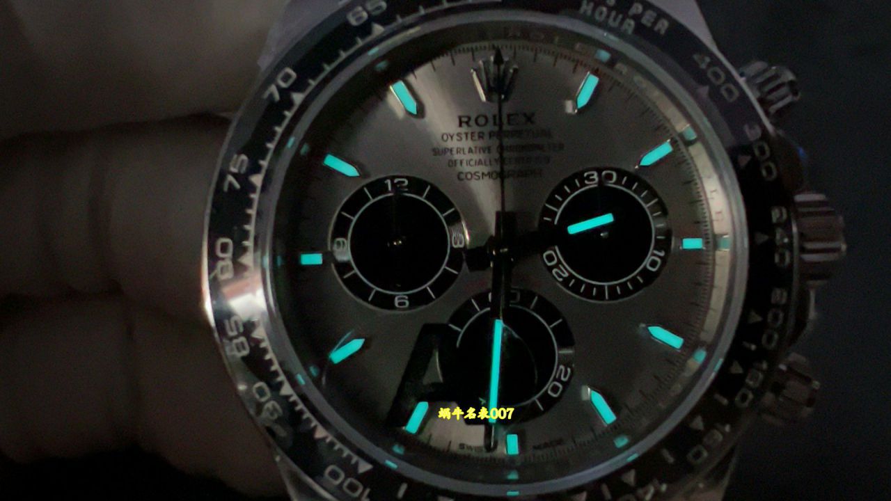 视频评测VS配重水泥灰胶迪4131劳力士宇宙计型迪通拿复刻高仿m126519ln-0006手表 /  