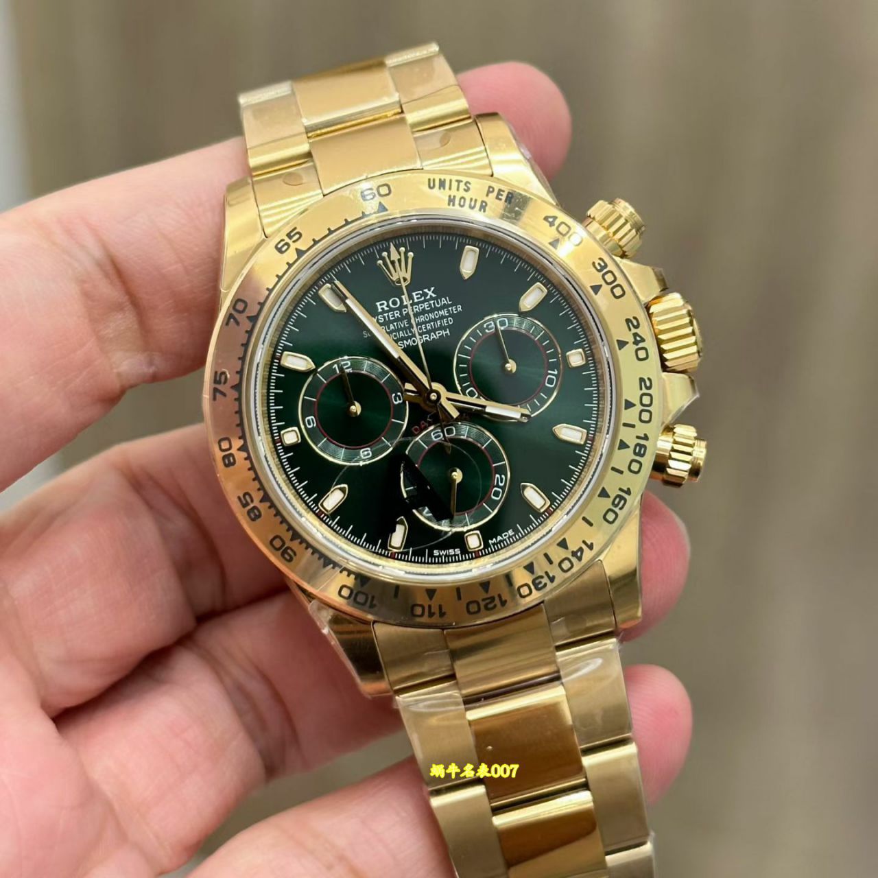 VS配重劳力士宇宙计型迪通拿复刻高仿m116508-0013腕表(绿金迪) /  