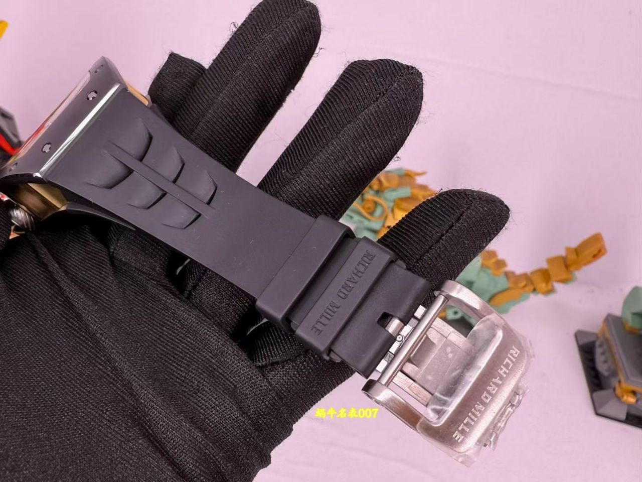 高端订制Richard Mille RM 47 rm047 18k真金包金黑陶瓷原装数据壳套复刻手表 