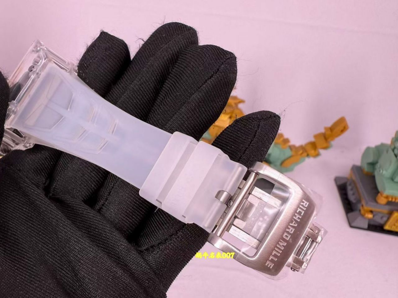 高端订制Richard Mille RM 47 rm047 18k真金包金黑陶瓷原装数据壳套复刻手表 