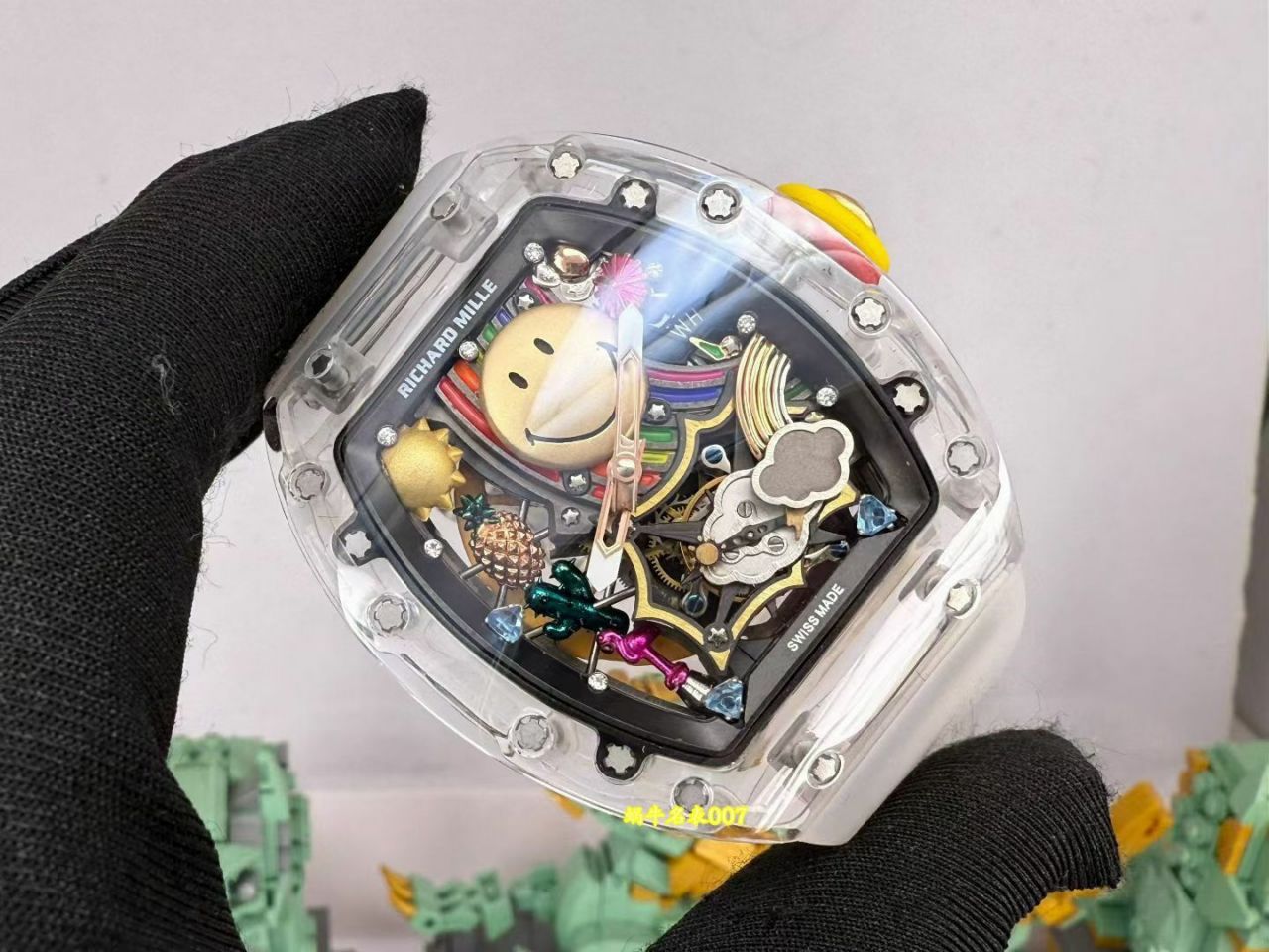 高端私人订制Richard Mille笑脸RM 88 rm88陶瓷/蓝宝石水晶壳套独家复刻克隆手表 