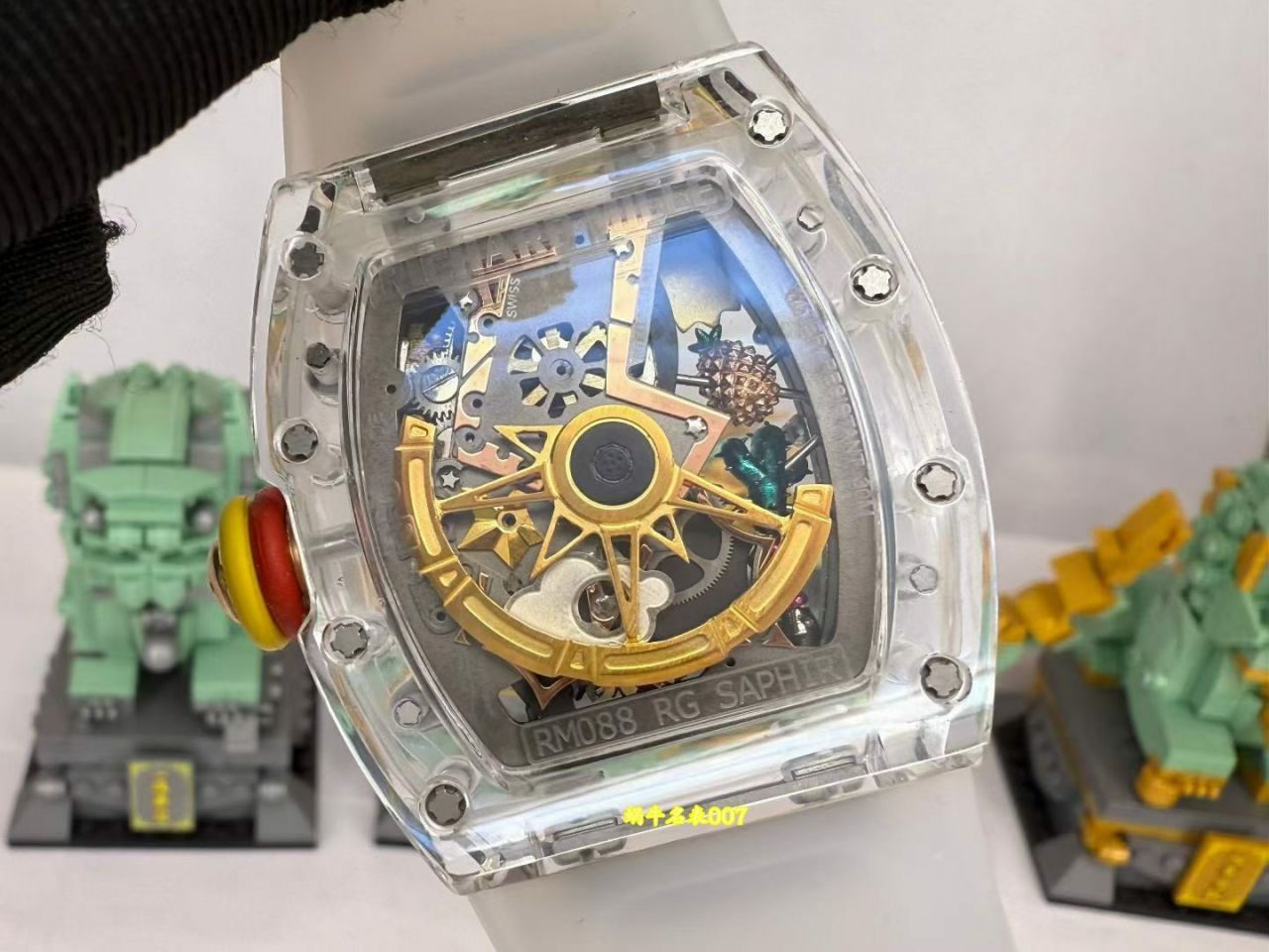高端私人订制Richard Mille笑脸RM 88 rm88陶瓷/蓝宝石水晶壳套独家复刻克隆手表 