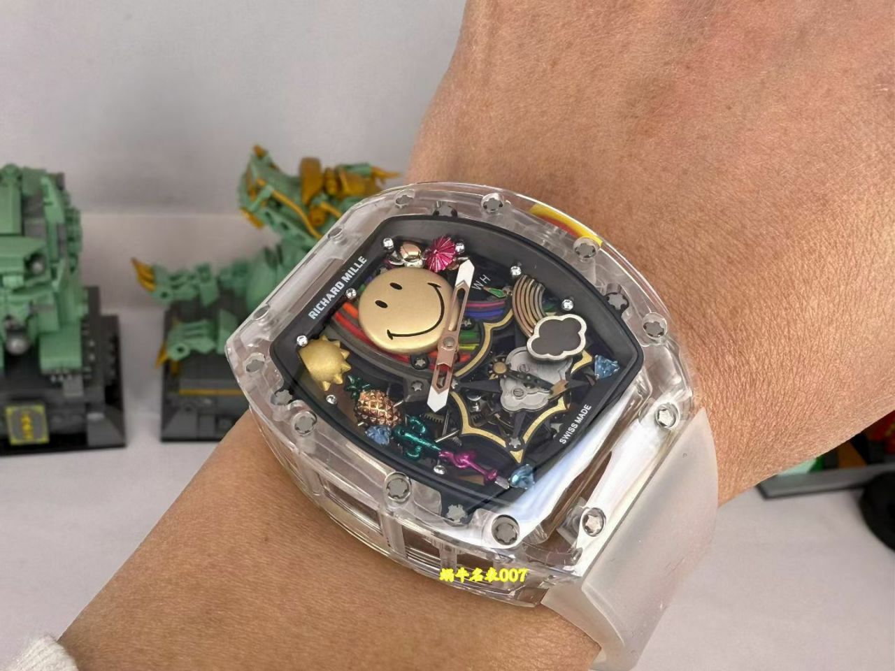 高端私人订制Richard Mille笑脸RM 88 rm88陶瓷/蓝宝石水晶壳套独家复刻克隆手表 