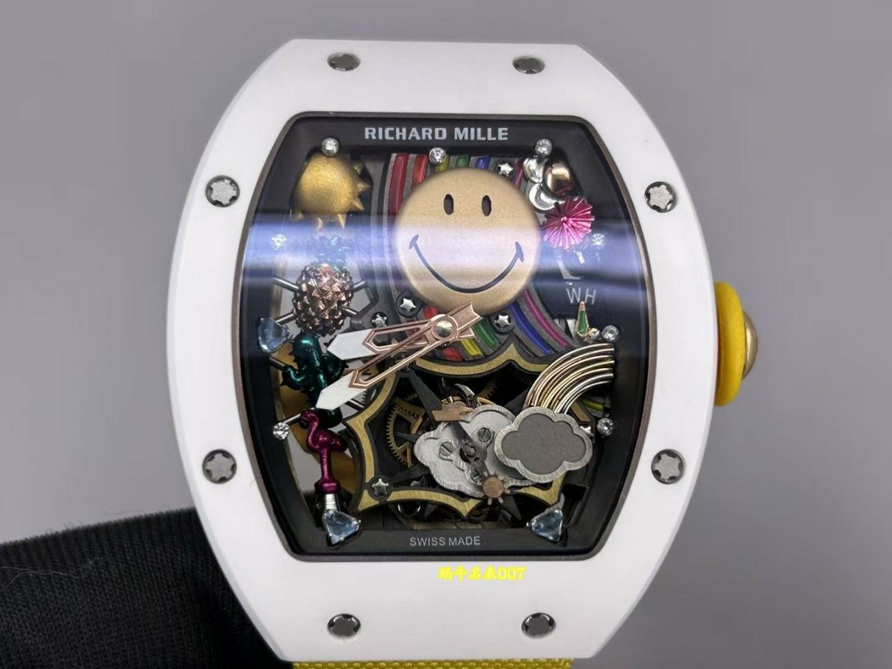 高端私人订制Richard Mille笑脸RM 88 rm88陶瓷/蓝宝石水晶壳套独家复刻克隆手表 