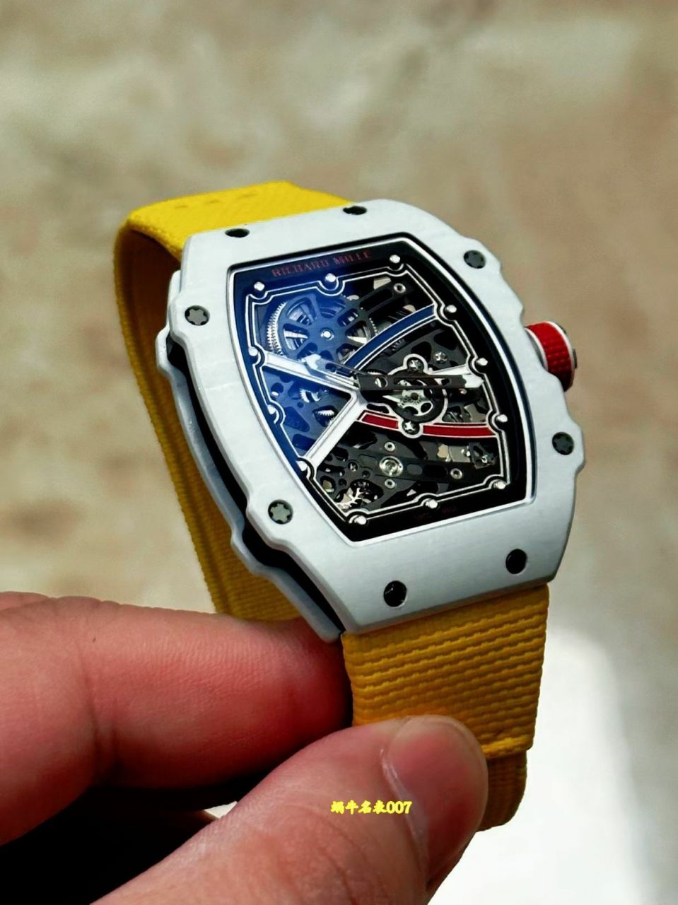 高端定制复刻腕表Richard mille理查德米勒RM67-02白法国正品荧光碳纤维 