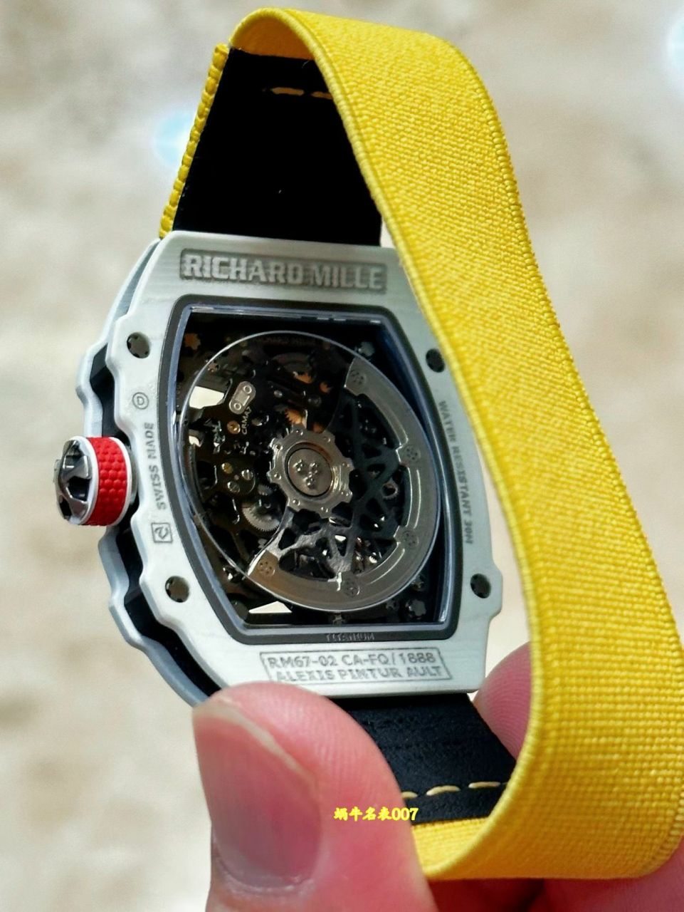 高端定制复刻腕表Richard mille理查德米勒RM67-02白法国正品荧光碳纤维 