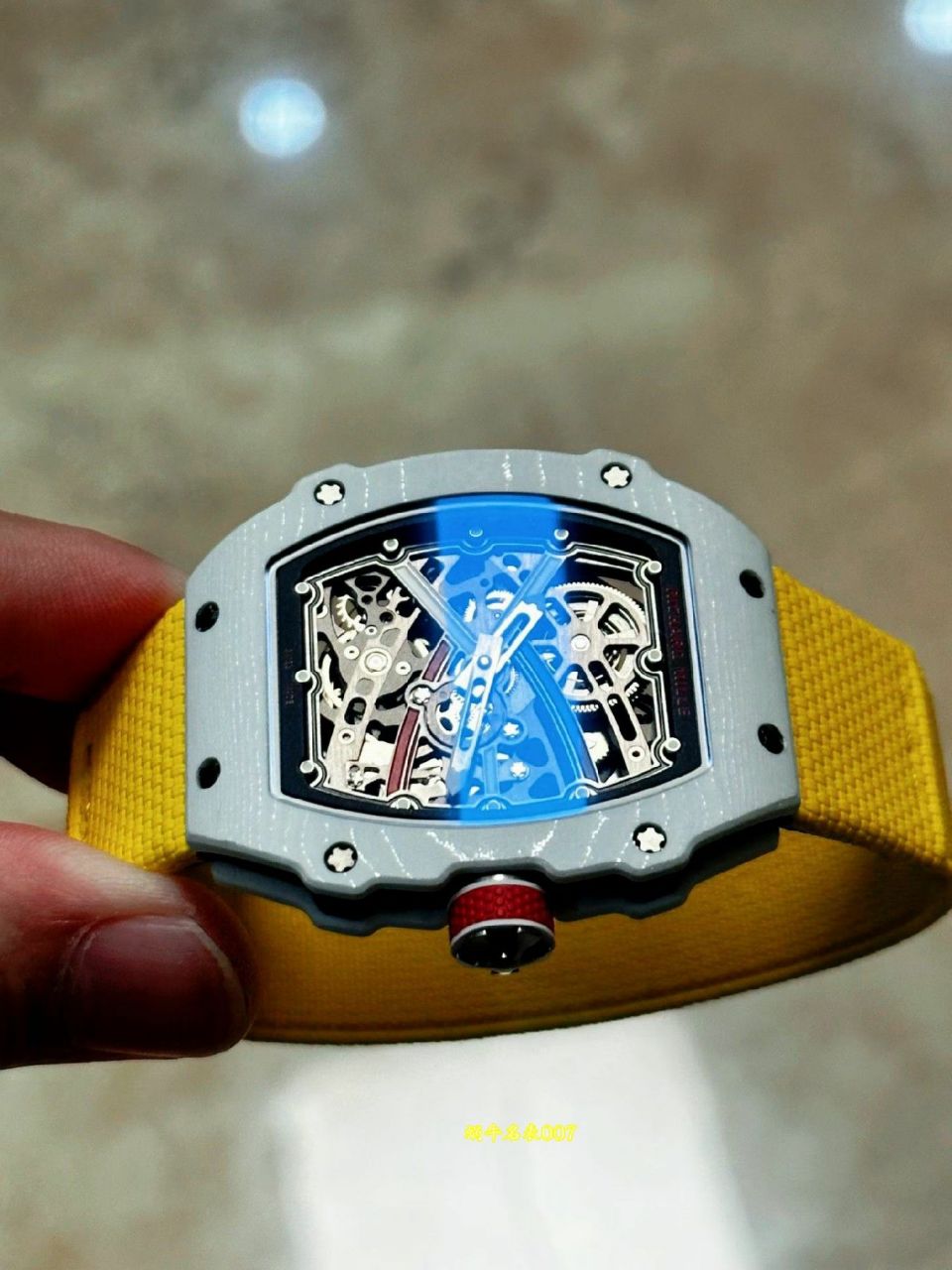 高端定制复刻腕表Richard mille理查德米勒RM67-02白法国正品荧光碳纤维 