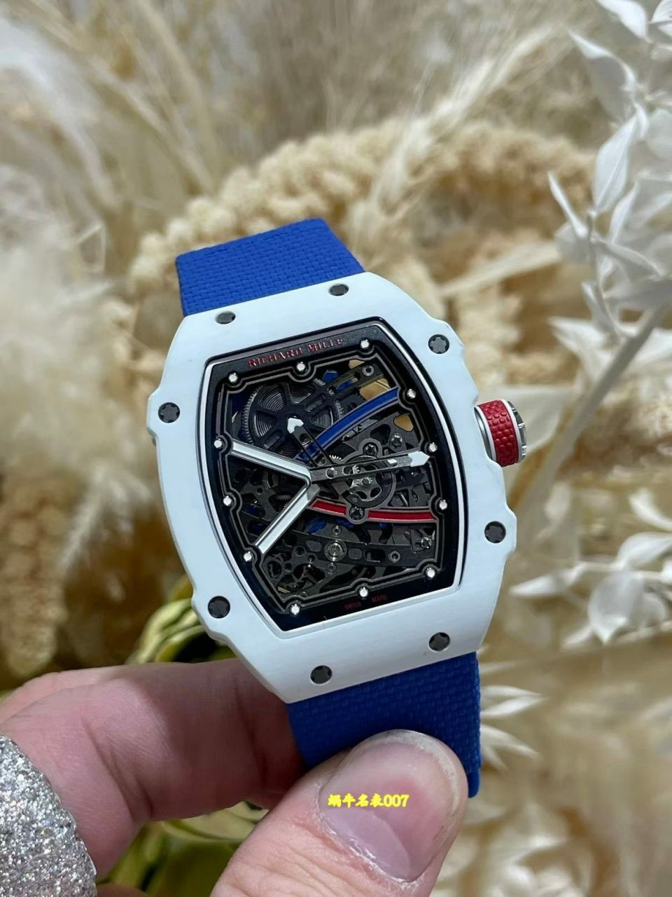高端定制复刻腕表Richard mille理查德米勒RM67-02白法国正品荧光碳纤维 