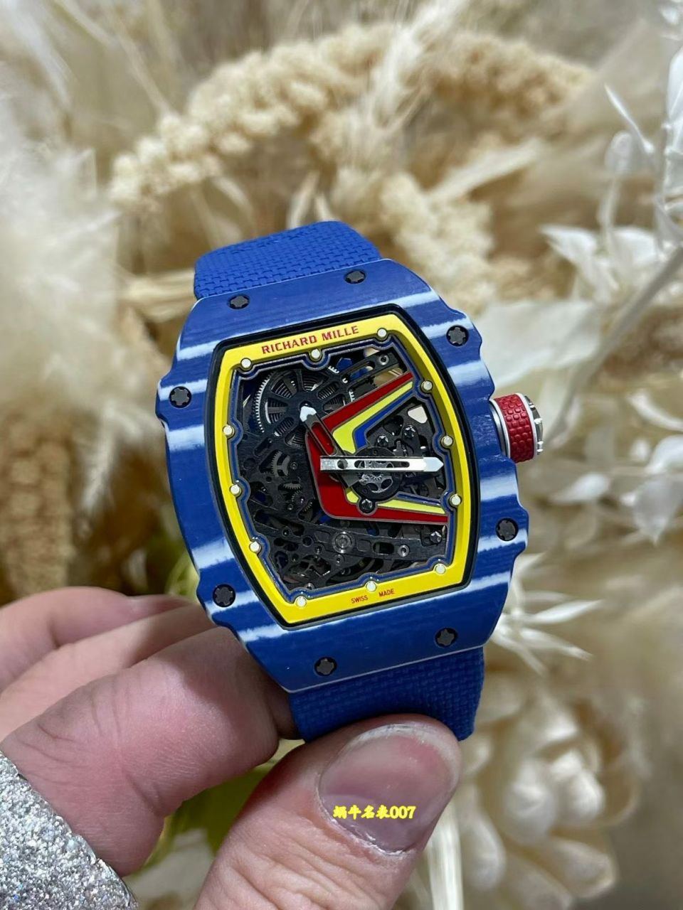 高端定制复刻腕表Richard mille理查德米勒RM67-02白法国正品荧光碳纤维 